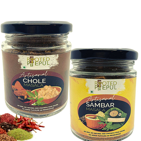 Rooted Peepul Chola Masala | Sambar Masala Combo